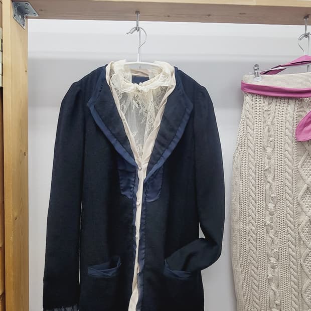 시스템 실크 프릴 가디건 자켓