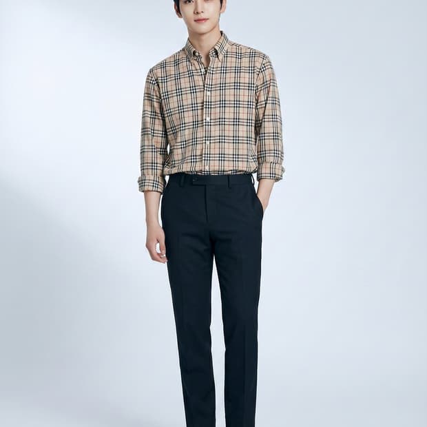 BURBERRY LONDON 버버리 런던 노바체크 긴팔 셔츠