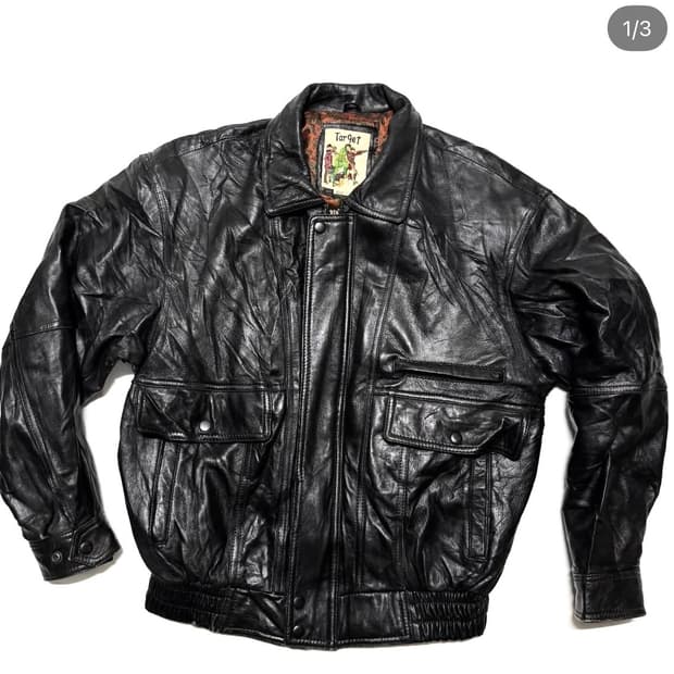 Target - 레더 봄버 자켓