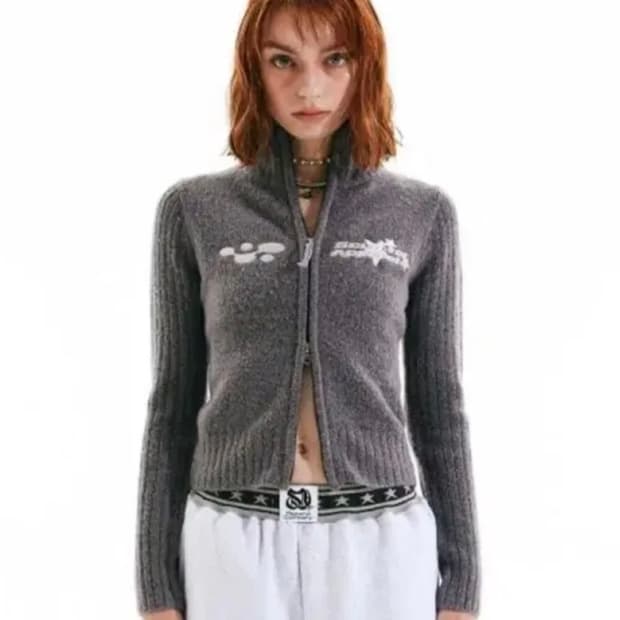 스컬프터 니트 집업 새상품