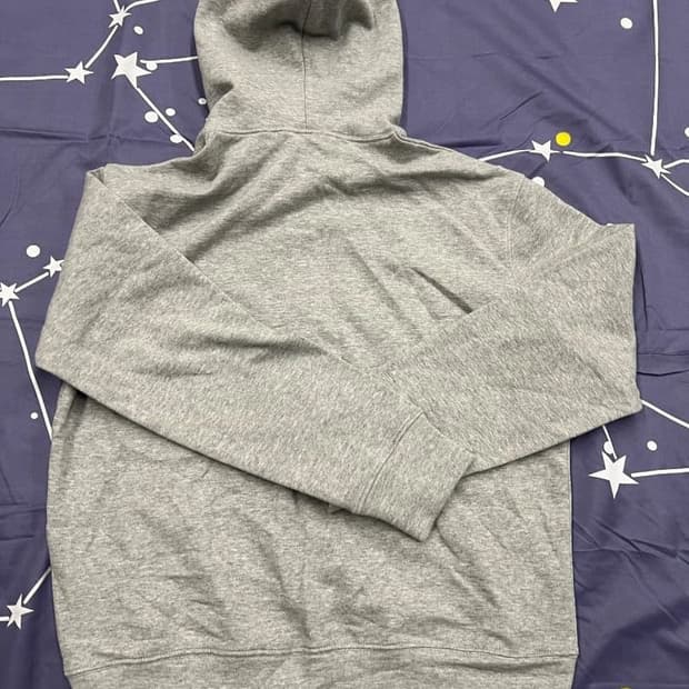 플레이 꼼데가르송 더블 아이 블랙 하트 후드 집업 그레이