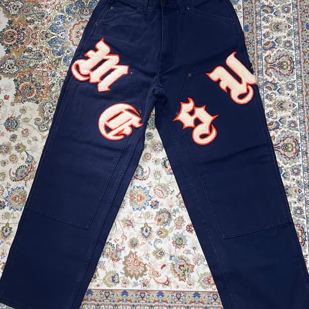 슈프림 올드잉글리쉬 캔버스 더블 니 페인터 팬츠