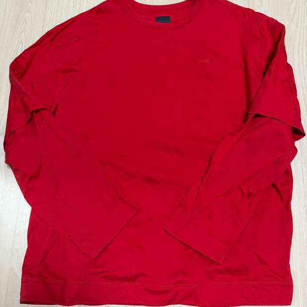 준지 레이어드 롱슬리브 레드 xl사이즈