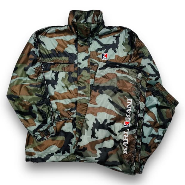 칼 카니 90s 카모플라주 패턴 올드스쿨 힙합 셋업