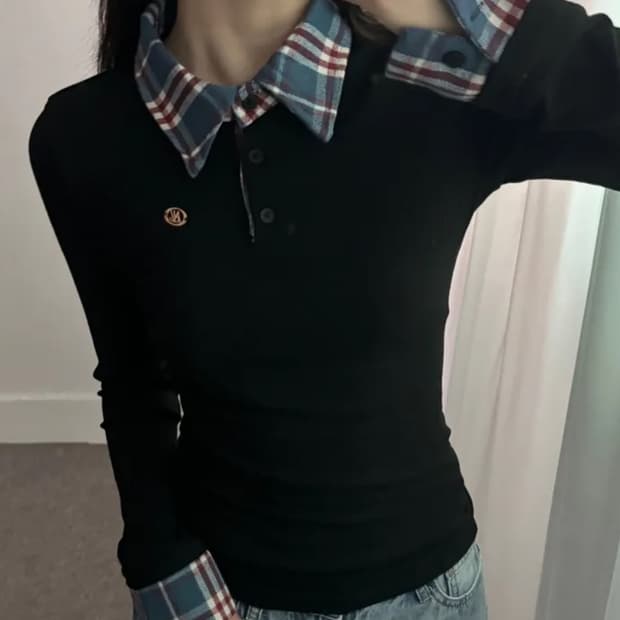 에이블리 레이어드 슬림 셔츠 팔아요!