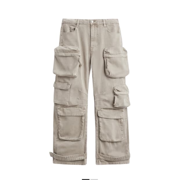 자라 유틸리티 포켓 팬츠 라이트 샌드 32