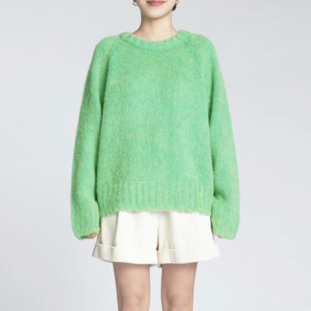 프븏스(PVCS) 알파카 울 브러쉬니트 프리사이즈 새상품