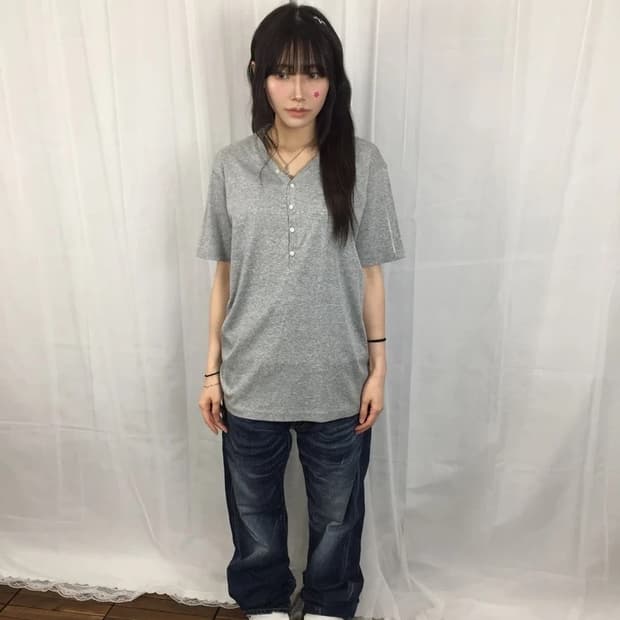Aquascutum Gray Henley Tee