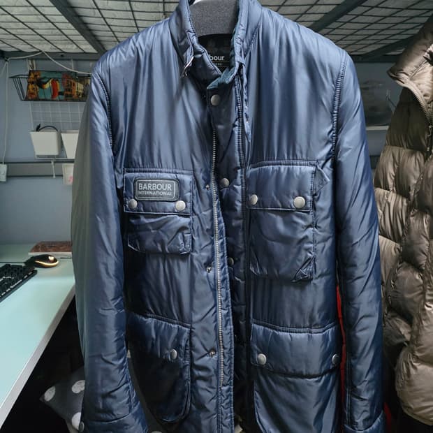바버 패디드 자켓 M 네이비