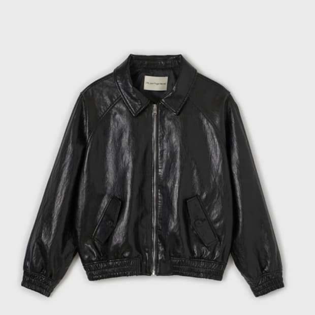 LFM 페이크레더 봄버자켓