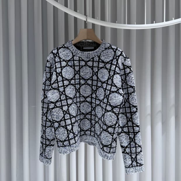 L / 디올 까나쥬 자카드 캐시미어 스웨터