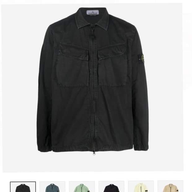 스톤 아일랜드 오버셔츠 블랙 22FW - L 사이즈