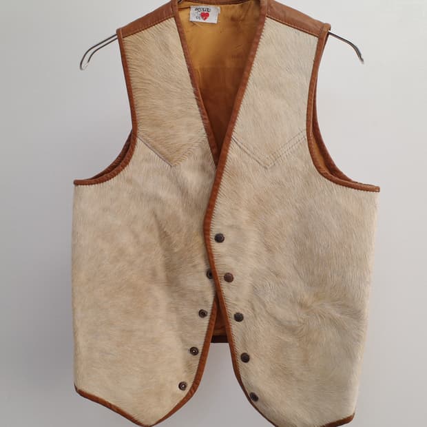 western leather vest