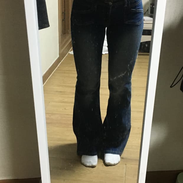 로우라이즈 면데님