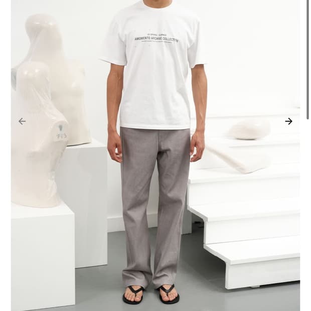 [M]25SS 아모멘토 인디고 데님 라이트그레이