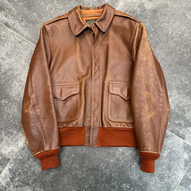 리얼맥코이 A-2 가죽자켓 34