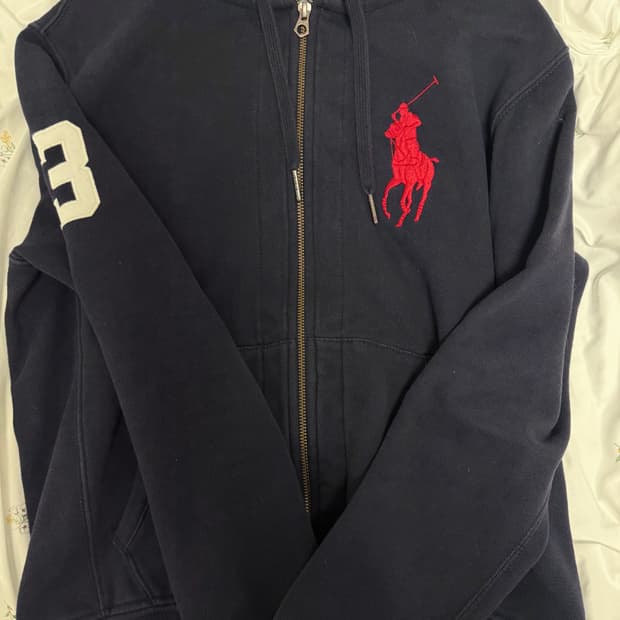 폴로 빅포니 후드집업 네이비 S