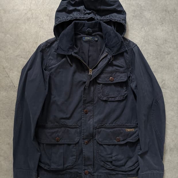 Polo 폴로 랄프로렌 신형 라벨 네이비 넥 코듀로이 모호크 필드 자켓