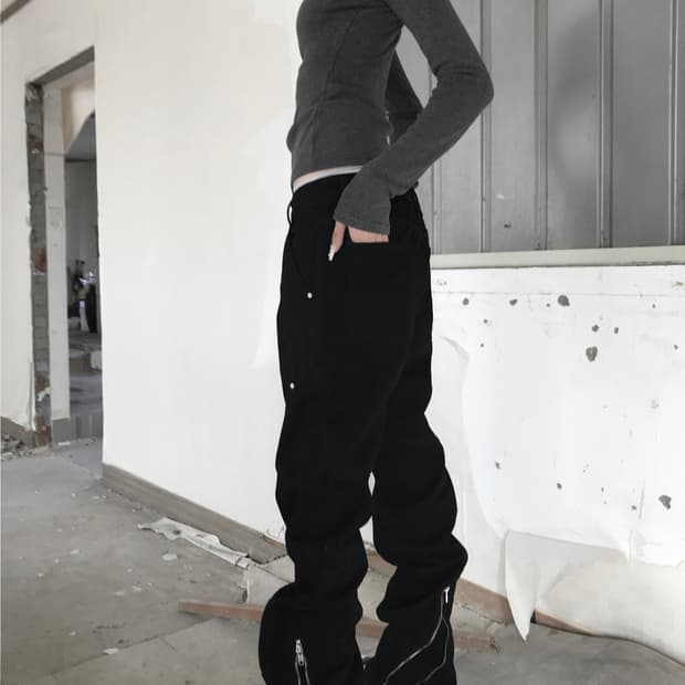 쿄이 집 카고 팬츠 블랙