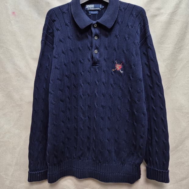 폴로 골프 케이블니트