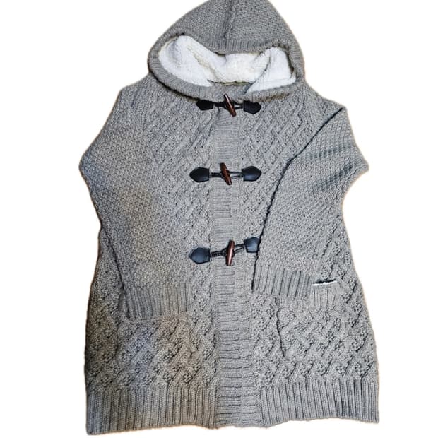 sfera 그레이 후드 니트 가디건