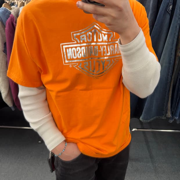 XL)할리데이비슨 빈티지 프린팅 Black Hills 반팔