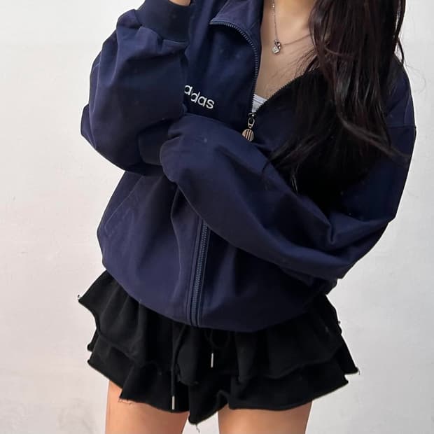 아디다스 90s 올드스쿨 네이비 스웻 트랙탑 희귀져지(105)
