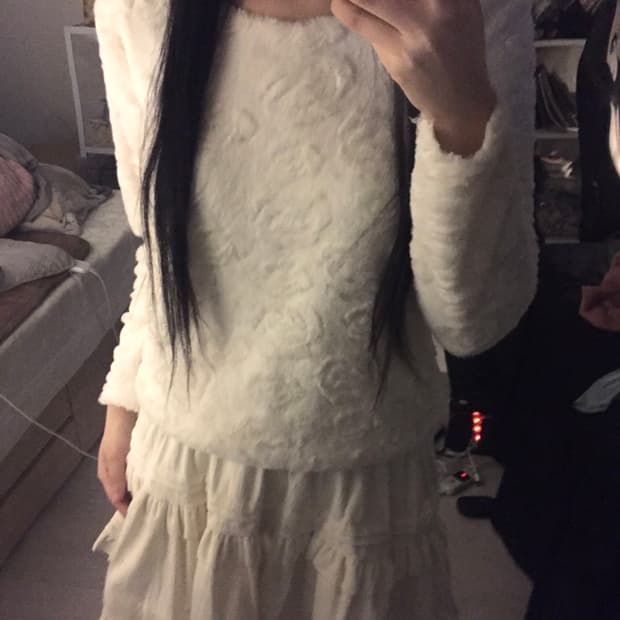 빈티지 장미 니트