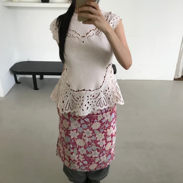 vintage eyelet sleeveless