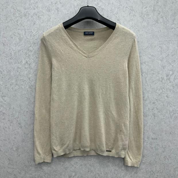 90 세인트제임스 여자 브이넥 울 니트