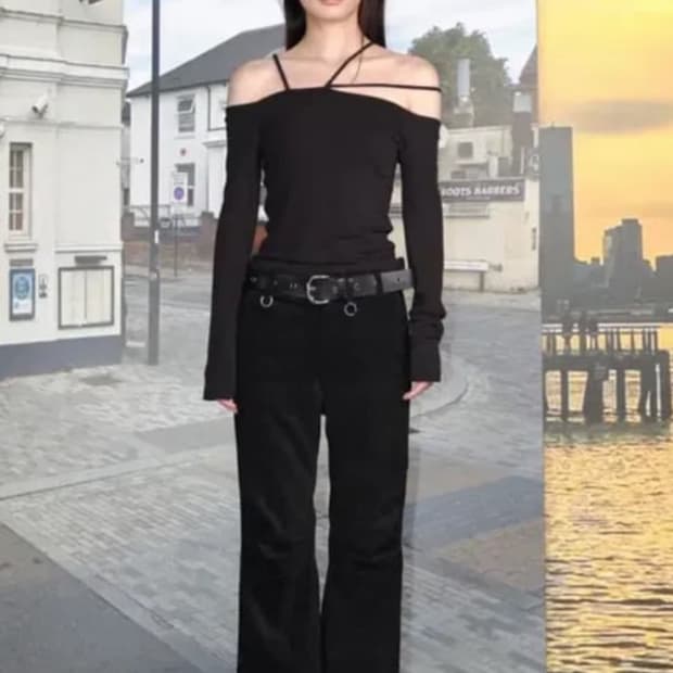 세릭 부츠컷 팬츠 블랙