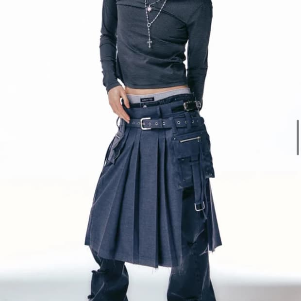 레씨토 레이어드 플리츠 스커트