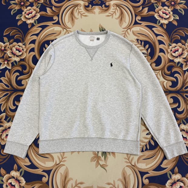 (L)폴로 랄프로렌 더블니트 스웻셔츠 맨투맨(그레이)