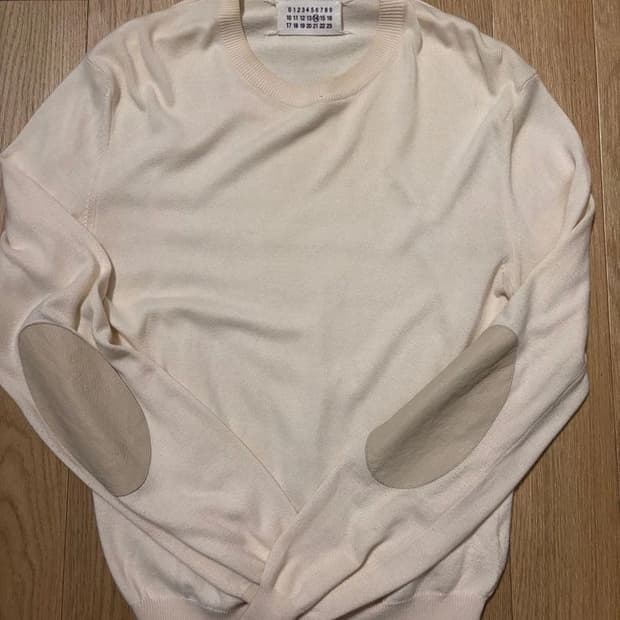 메종 마르지엘라 엘보우 패치 스웨터