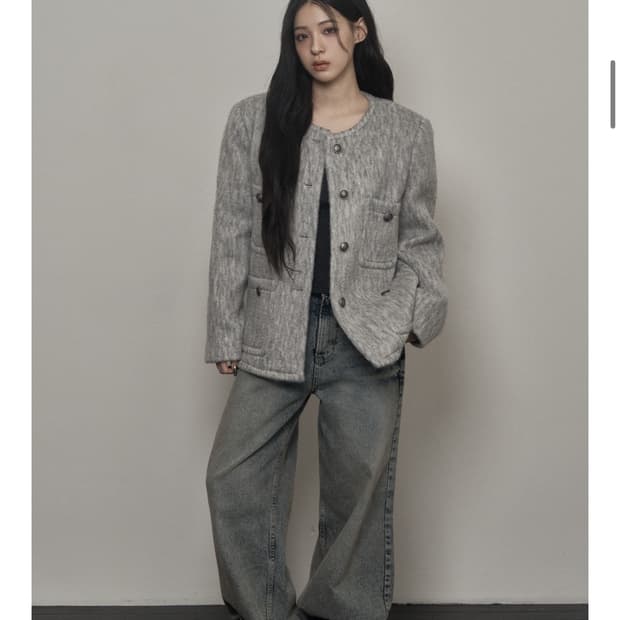 카키포인트 울자켓 그레이