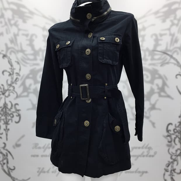 Dark Utility Command Belted Jacket