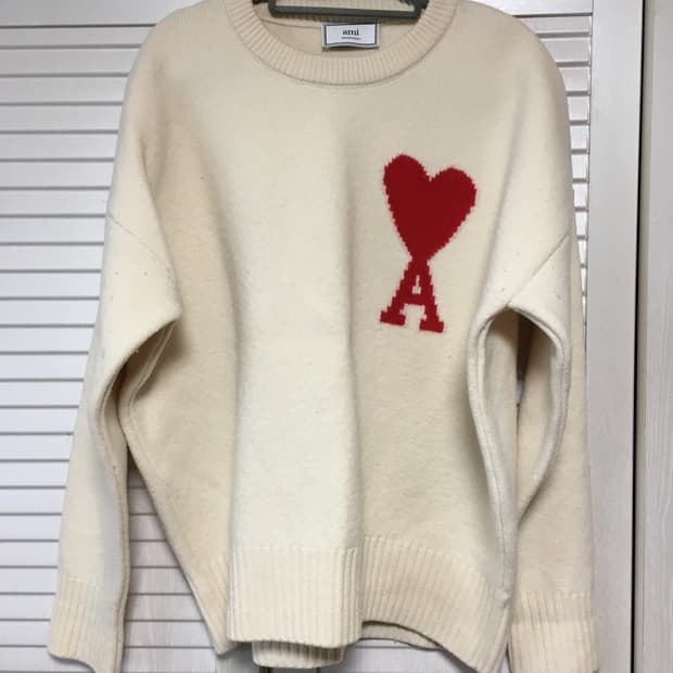 AMI Paris 인타르시아 니트 울 스웨터