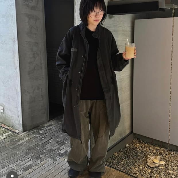 [3]해칭룸 모즈파카 오버 다이드 그레이