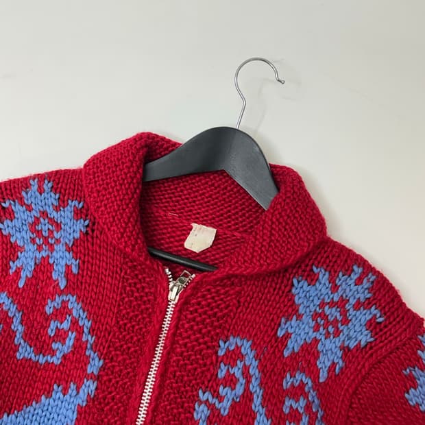 VTG 코위찬 니트 집업  