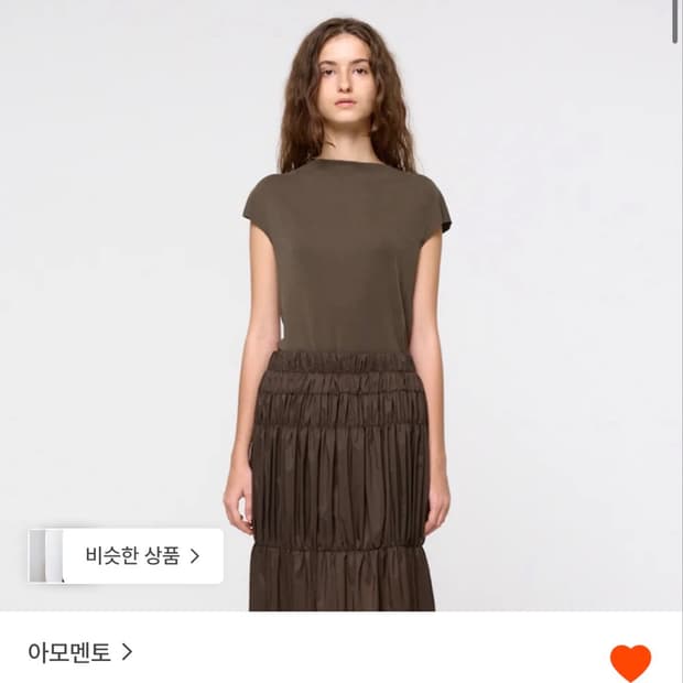 아모멘토 저지 모크넥 탑 브라운