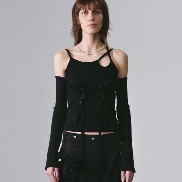 나체 투피스 뷔스티에 가디건