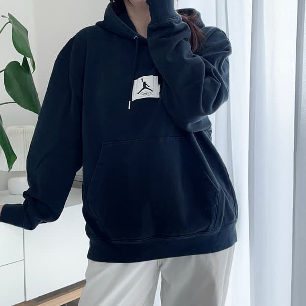  조던 딥챠콜 박스로고 후드티 [ XL ]