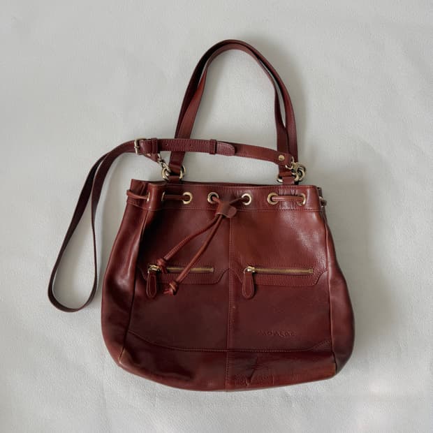 몽삭(monsac) 레더 토트백(크로스 가능)