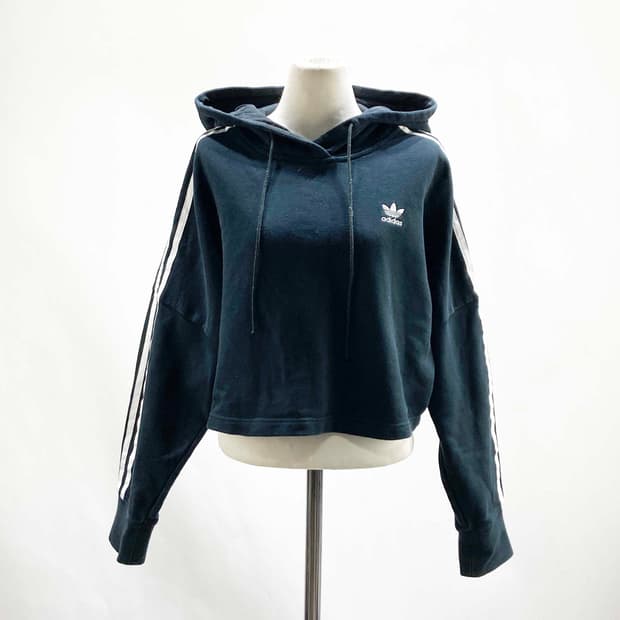 아디다스 여성크롭후드티 85 