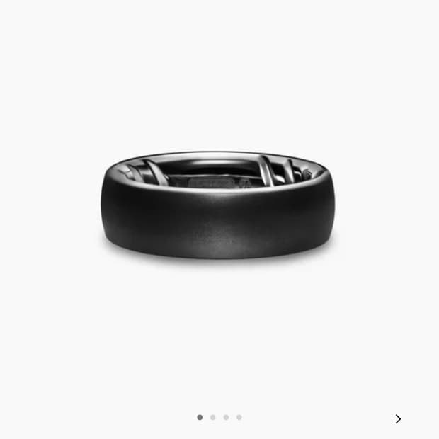 데이비드율만 davidyurman 스트림라인 밴드링 블랙 티타늄 7.6m