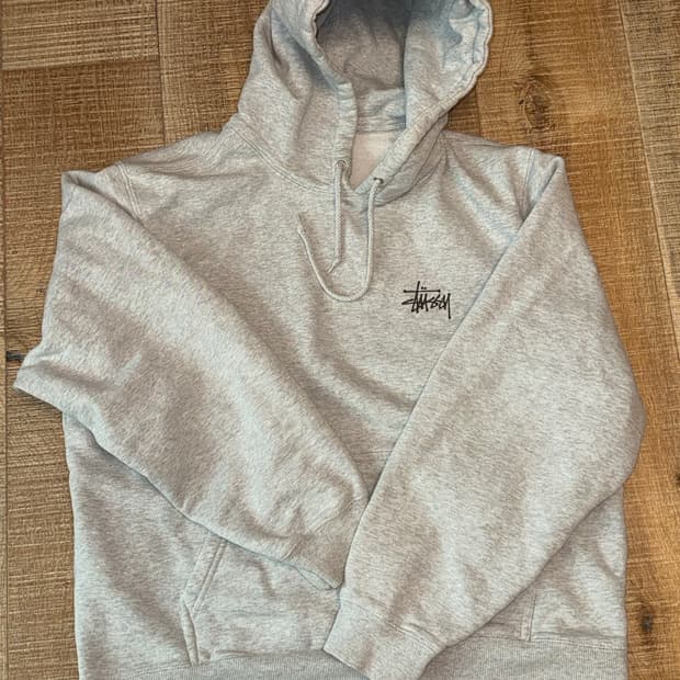 스투시 기본 후드티 멜란지 L