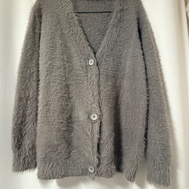 앙고라 가디건 그레이
