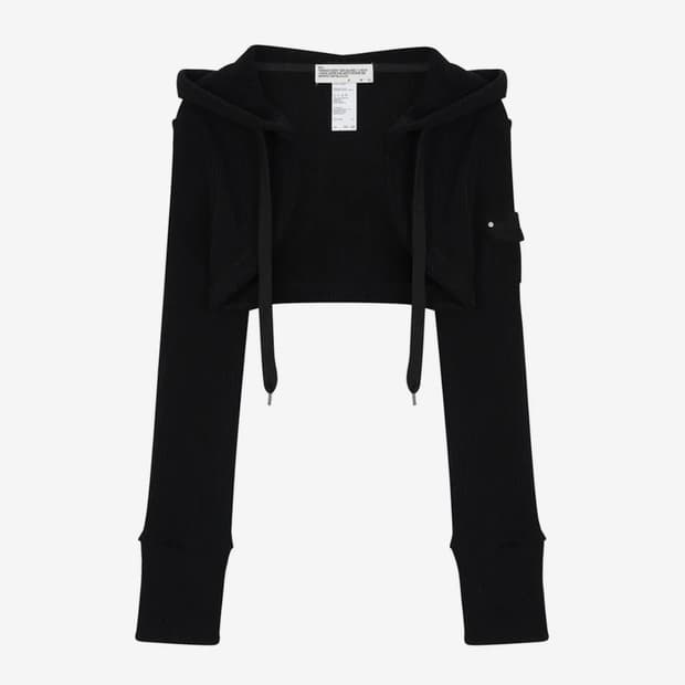 41pray  Knit Hoodie Bolero Cardigan