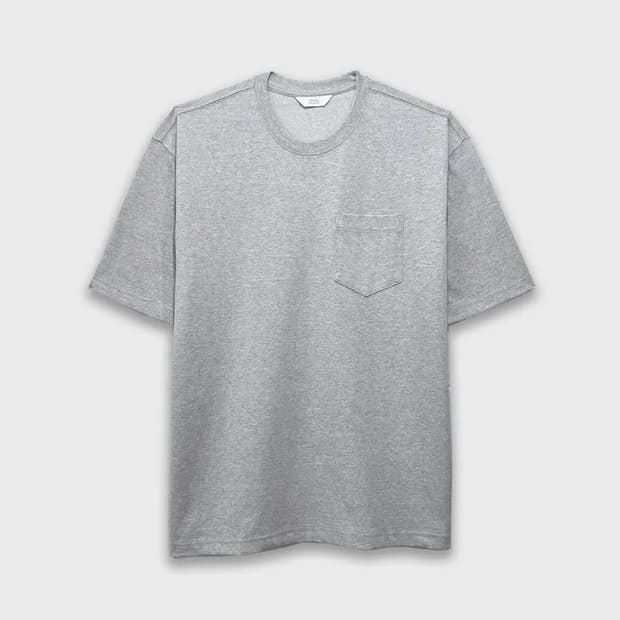 리우아 프리미엄 CP20 포켓 반팔티 메란지 멜란지 그레이 S