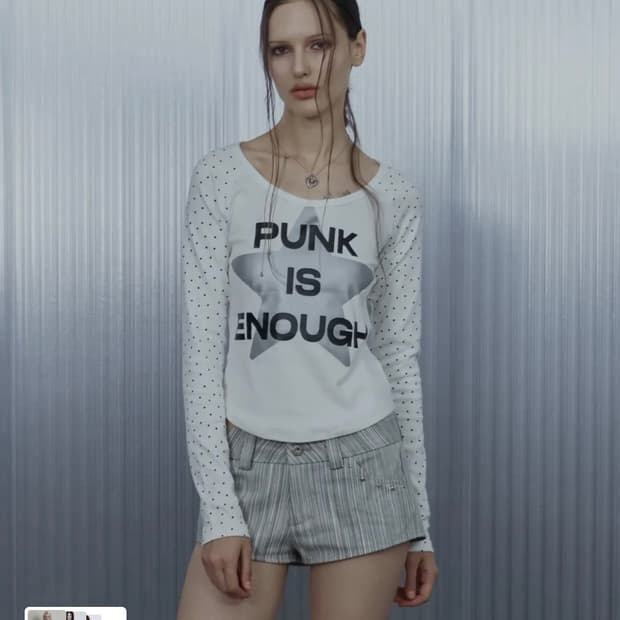 셋업이엑스이 스타슬리브 펑크탑